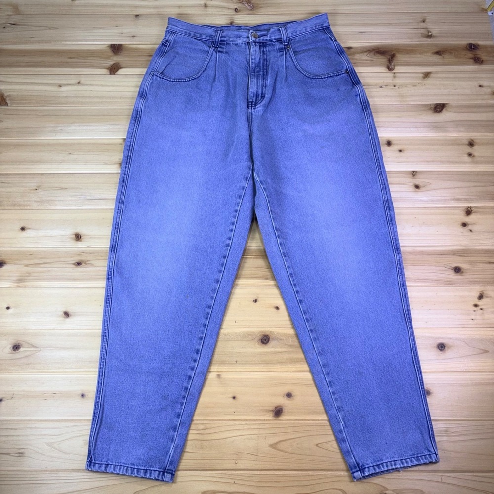 VTG Brittania Jeans Womens 14 Baggy Tappered High Rise Mom Fit Denim Blue Jeans